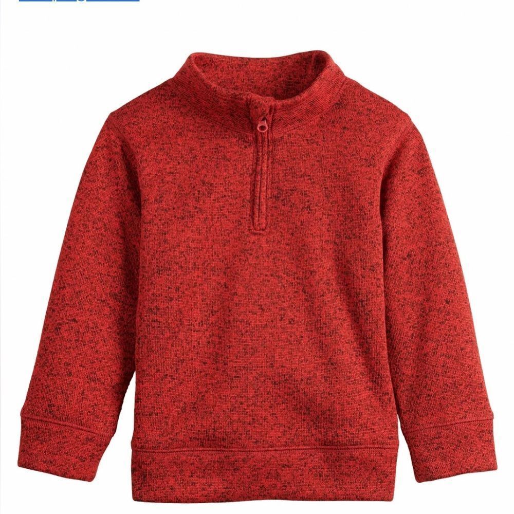 NWOT Red Half Zip Fleece Sweater 4T